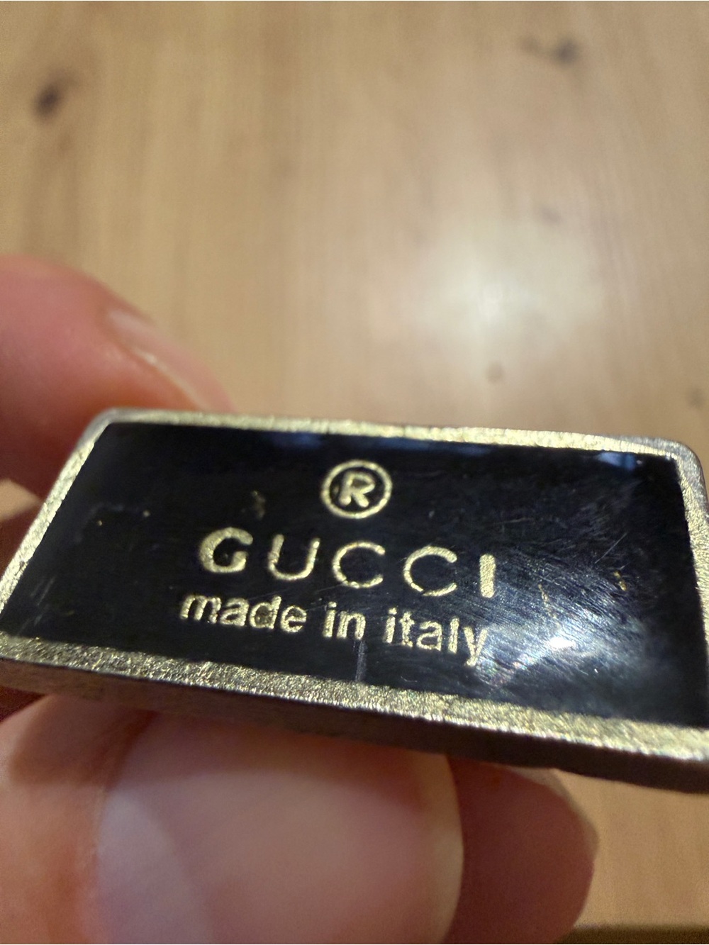 Gucci Vintage Metal Tag from Bag